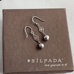 Silpada Sterling 925 Filigree Lattice Drop Earrings Retired Rare